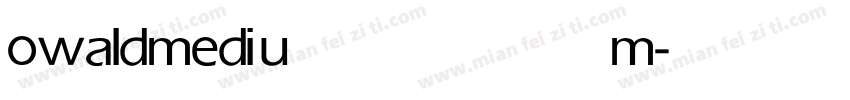 owald medium字体转换